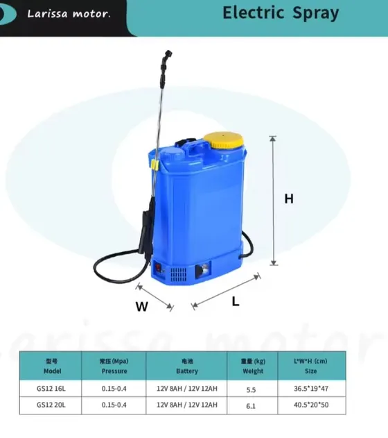Pulvérisateur à dos 16 L solaire